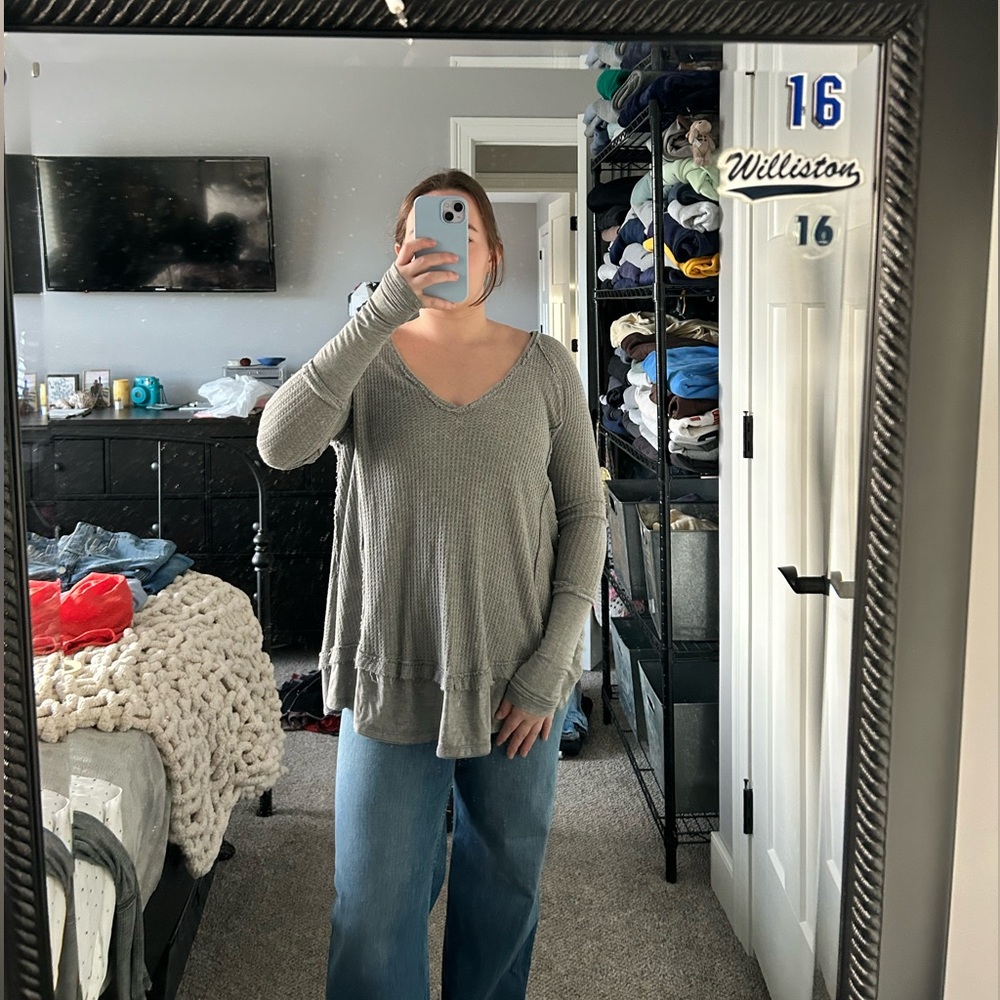 Free people grey long sleeve